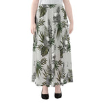 Tropical Pineapple Skull Pattern Print Chiffon Maxi Skirt