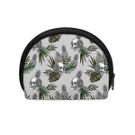 Tropical Pineapple Skull Pattern Print Coin Purse