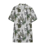 Tropical Pineapple Skull Pattern Print Cotton Hawaiian Shirt