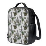 Tropical Pineapple Skull Pattern Print Crossbody Lunch Bag