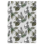 Tropical Pineapple Skull Pattern Print Curtain