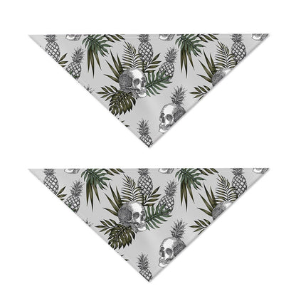 Tropical Pineapple Skull Pattern Print Dog Bandana