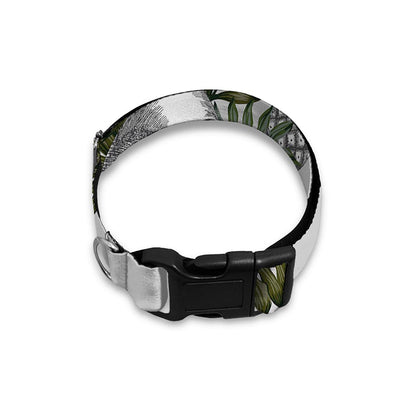 Tropical Pineapple Skull Pattern Print Dog Collar