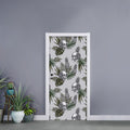 Tropical Pineapple Skull Pattern Print Door Sticker