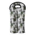 Tropical Pineapple Skull Pattern Print Double Neoprene Wine Tote