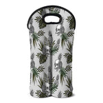 Tropical Pineapple Skull Pattern Print Double Neoprene Wine Tote