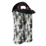 Tropical Pineapple Skull Pattern Print Double Neoprene Wine Tote