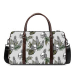 Tropical Pineapple Skull Pattern Print Duffle Bag