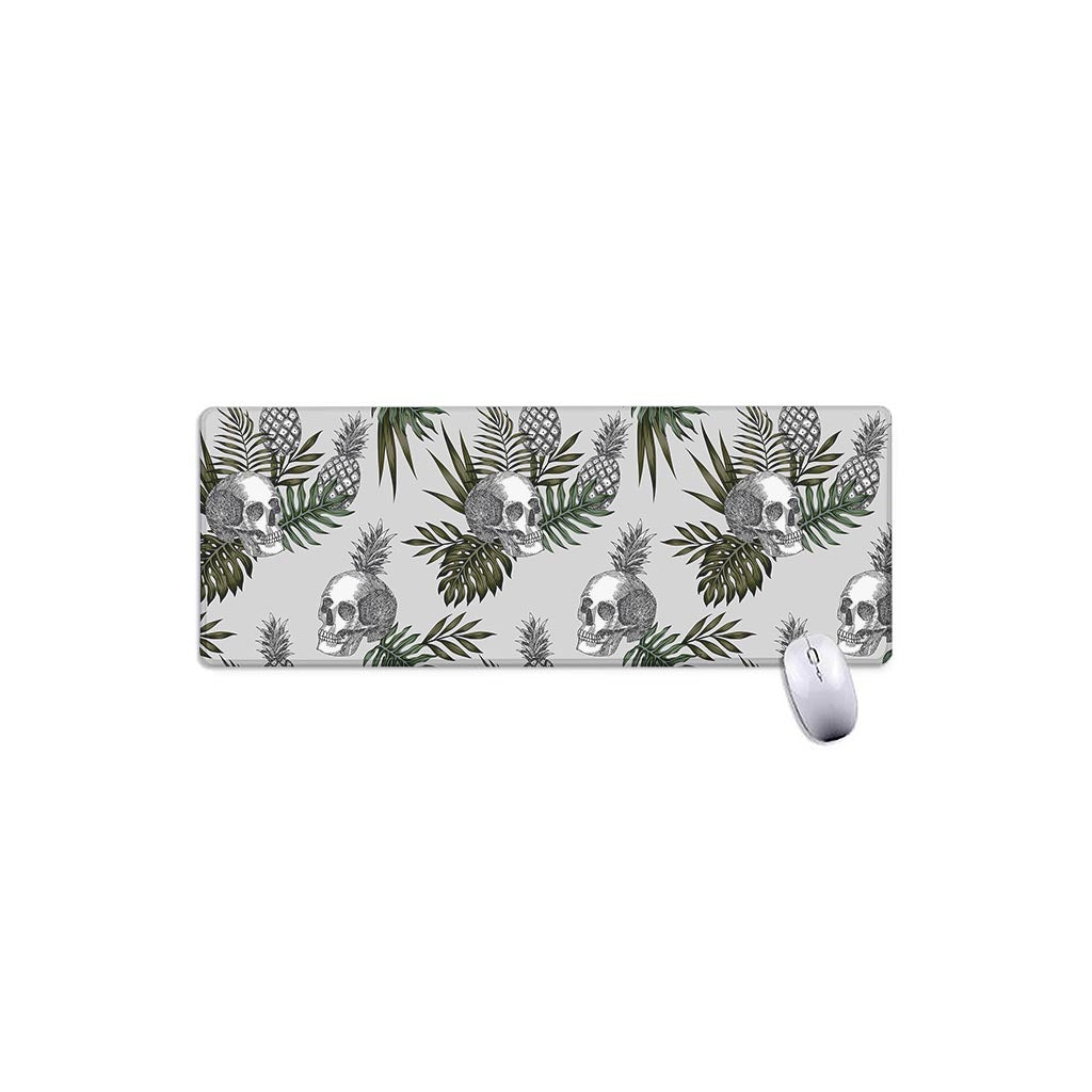 Tropical Pineapple Skull Pattern Print Extended Mouse Pad