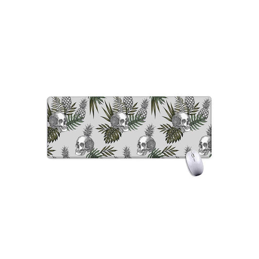 Tropical Pineapple Skull Pattern Print Extended Mouse Pad