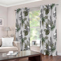 Tropical Pineapple Skull Pattern Print Extra Wide Grommet Curtains