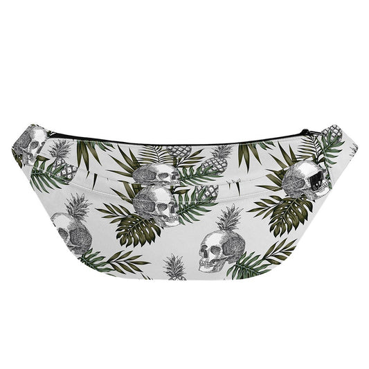 Tropical Pineapple Skull Pattern Print Fanny Pack