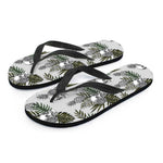 Tropical Pineapple Skull Pattern Print Flip Flops