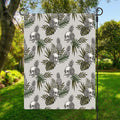 Tropical Pineapple Skull Pattern Print Garden Flag