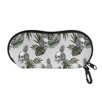 Tropical Pineapple Skull Pattern Print Glasses Case