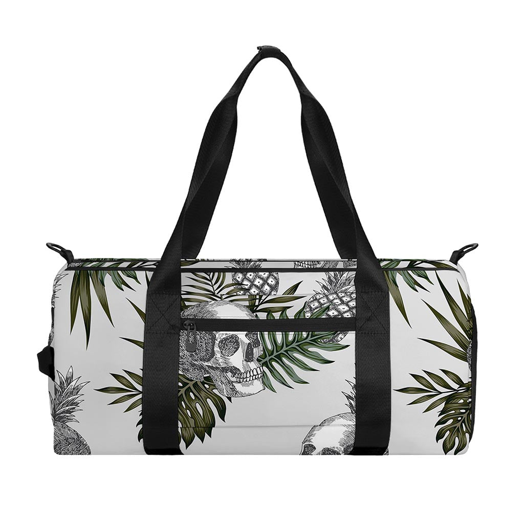 Tropical Pineapple Skull Pattern Print Gym Bag