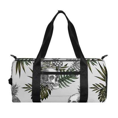 Tropical Pineapple Skull Pattern Print Gym Bag