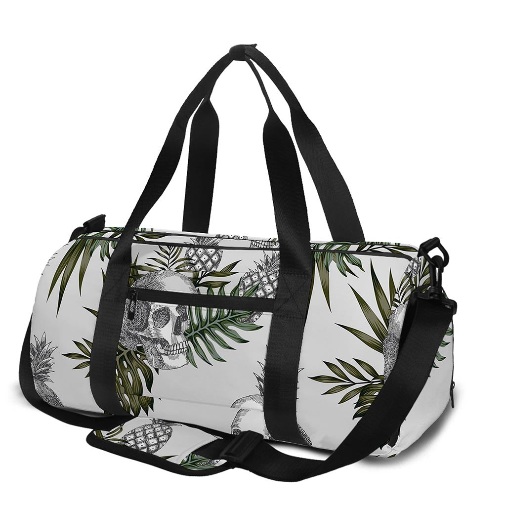 Tropical Pineapple Skull Pattern Print Gym Bag