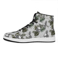 Tropical Pineapple Skull Pattern Print High Top Leather Sneakers