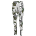 Tropical Pineapple Skull Pattern Print High-Waisted Pocket Leggings