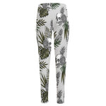 Tropical Pineapple Skull Pattern Print High-Waisted Pocket Leggings