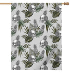 Tropical Pineapple Skull Pattern Print House Flag