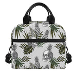 Tropical Pineapple Skull Pattern Print Insulated Lunch Bag