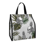 Tropical Pineapple Skull Pattern Print Insulated Lunch Tote