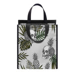Tropical Pineapple Skull Pattern Print Insulated Lunch Tote