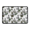 Tropical Pineapple Skull Pattern Print Kitchen Mat