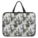 Tropical Pineapple Skull Pattern Print Laptop Sleeve With Handle