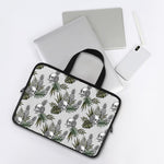 Tropical Pineapple Skull Pattern Print Laptop Sleeve With Handle