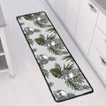 Tropical Pineapple Skull Pattern Print Long Kitchen Mat