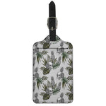 Tropical Pineapple Skull Pattern Print Luggage Tag