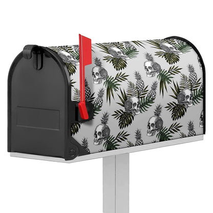 Tropical Pineapple Skull Pattern Print Mailbox Cover