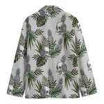 Tropical Pineapple Skull Pattern Print Men's Blazer