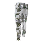 Tropical Pineapple Skull Pattern Print Men's Compression Pants