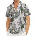 Tropical Pineapple Skull Pattern Print Men's Deep V-Neck Shirt