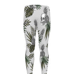 Tropical Pineapple Skull Pattern Print Men's leggings