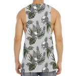 Tropical Pineapple Skull Pattern Print Men's Muscle Tank Top