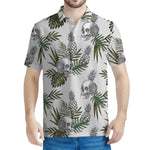 Tropical Pineapple Skull Pattern Print Men's Polo Shirt