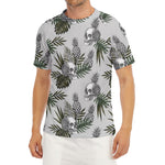 Tropical Pineapple Skull Pattern Print Men's Short Sleeve Rash Guard