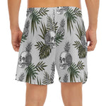 Tropical Pineapple Skull Pattern Print Men's Split Running Shorts