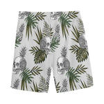 Tropical Pineapple Skull Pattern Print Men's Sports Shorts
