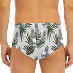 Tropical Pineapple Skull Pattern Print Men's Triangle Swim Briefs