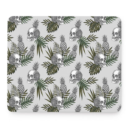 Tropical Pineapple Skull Pattern Print Mouse Pad