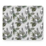 Tropical Pineapple Skull Pattern Print Mouse Pad