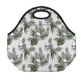 Tropical Pineapple Skull Pattern Print Neoprene Lunch Bag