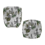 Tropical Pineapple Skull Pattern Print Office Chair Cover