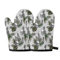 Tropical Pineapple Skull Pattern Print Oven Mitts